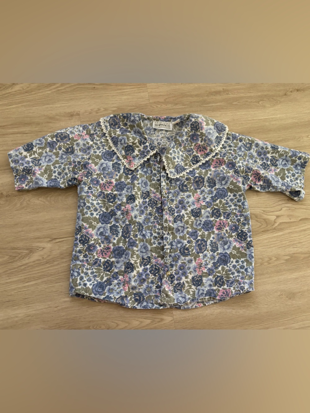 Cotton Vintage Simpatico Floral Peter Pan Collar Blouse